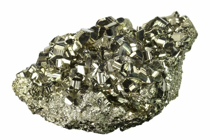 Gleaming Pyrite Crystal Cluster - Peru #138140
